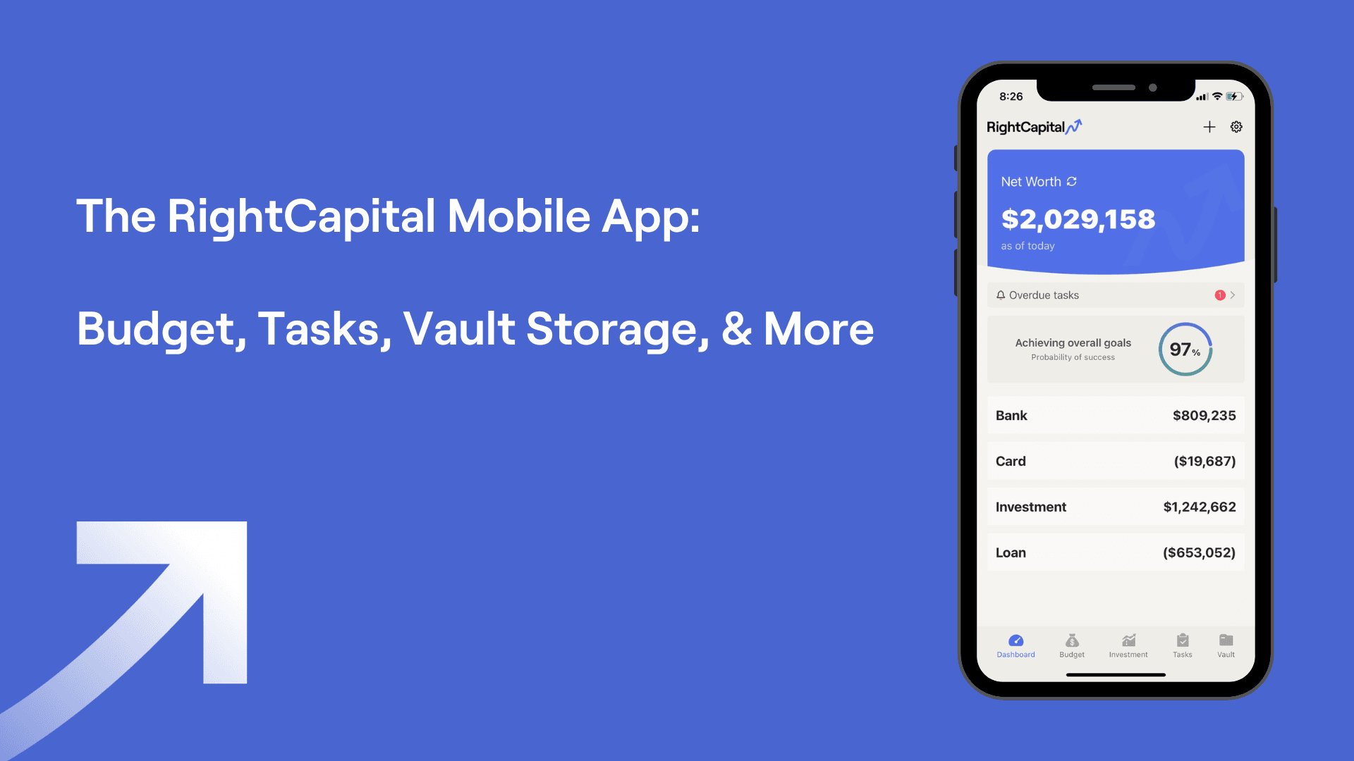 RightCapital Mobile App — Budget, Tasks, Vault Storage